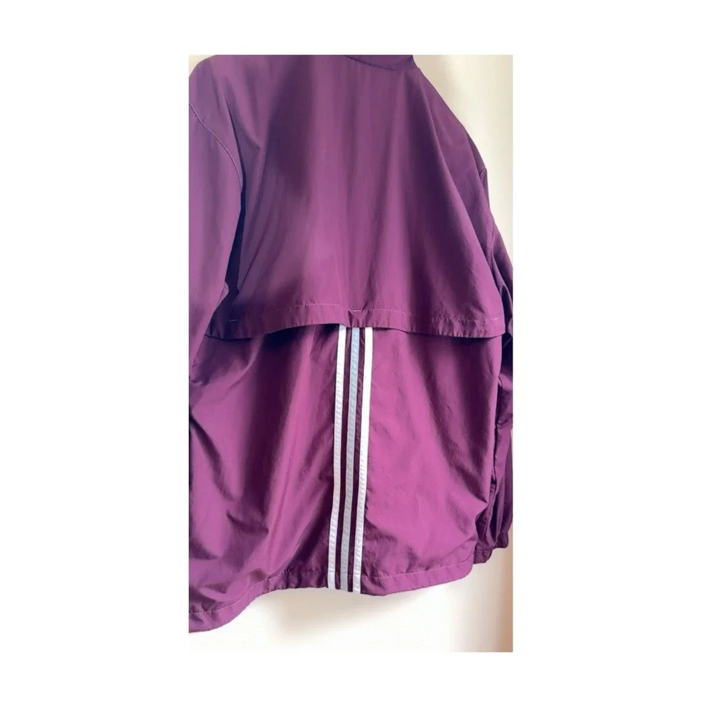 Adidas Quarter Zip Windbreaker Jacket Men's‎ M Maroon Mesh Lined Vented Outdoor